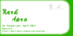 mark apro business card